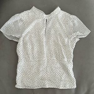 Abercrombie & Fitch - Small - Black and White Polka Dot Top